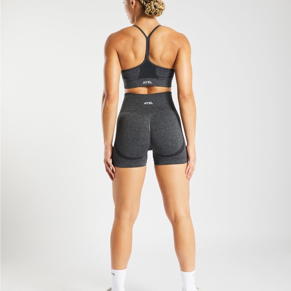 AYBL Empower Seamless Shorts - Black Marl - Size Large - Picture 6 of 14